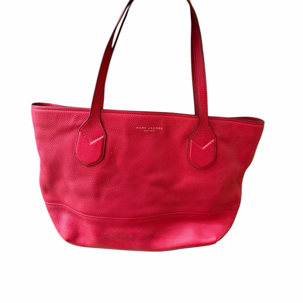 Marc Jacobs Cherry/Rasberry Pebbled Leather Tote